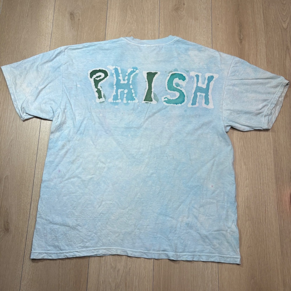 Vintage Phish 2000 Millennium Tour Shirt Hanes Beefy-T Blue Tie Dye Mens XL Y2K